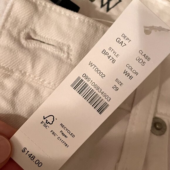 J.Crew Slim Demi Boot White Jeans – Size 29 (NWT, Retail $148) - Picture 14 of 16